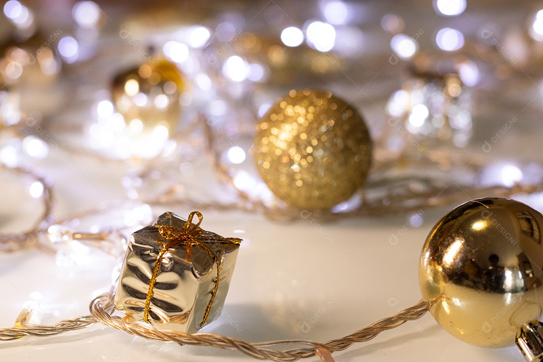 Detalhes de enfeites natalinos