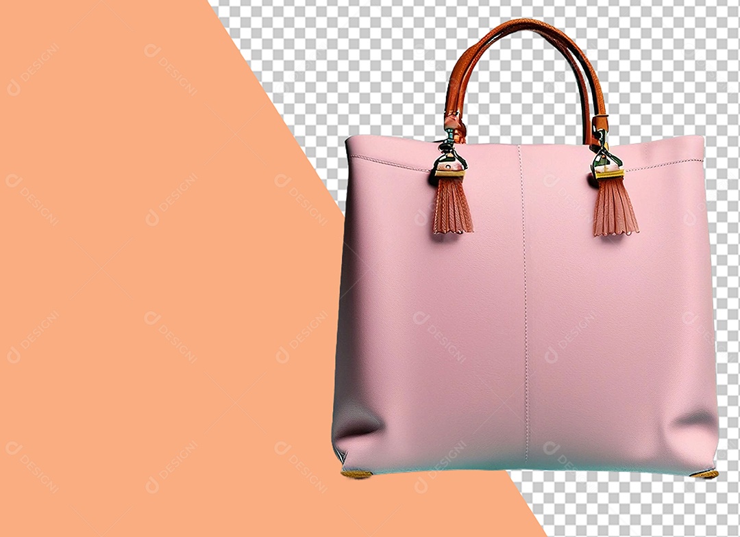 Bolsa Rosa Elemento 3D para Composição PSD