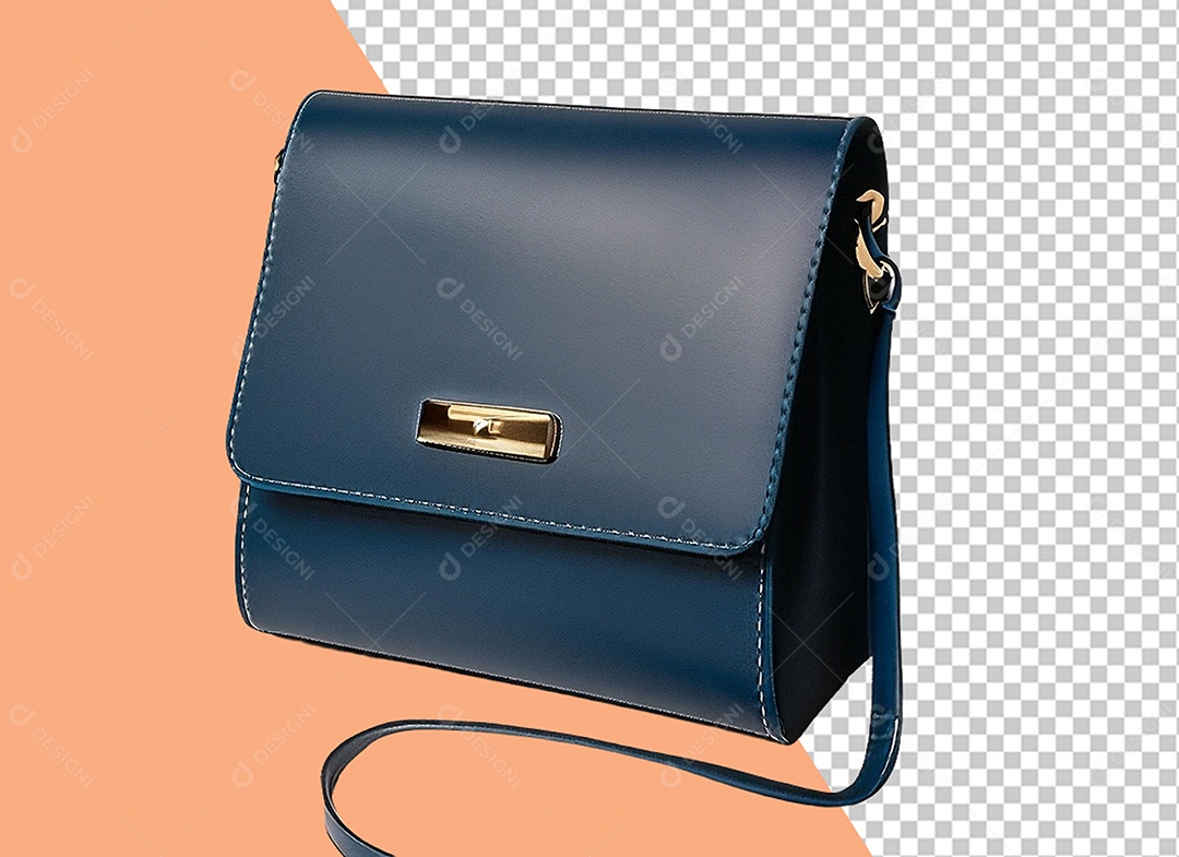 Bolsa Azul Elemento 3D para Composição PSD