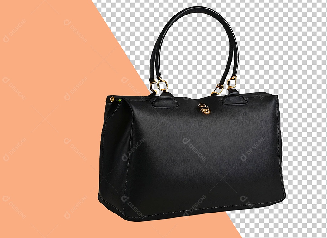 Bolsa Preta Elemento 3D para Composição PSD