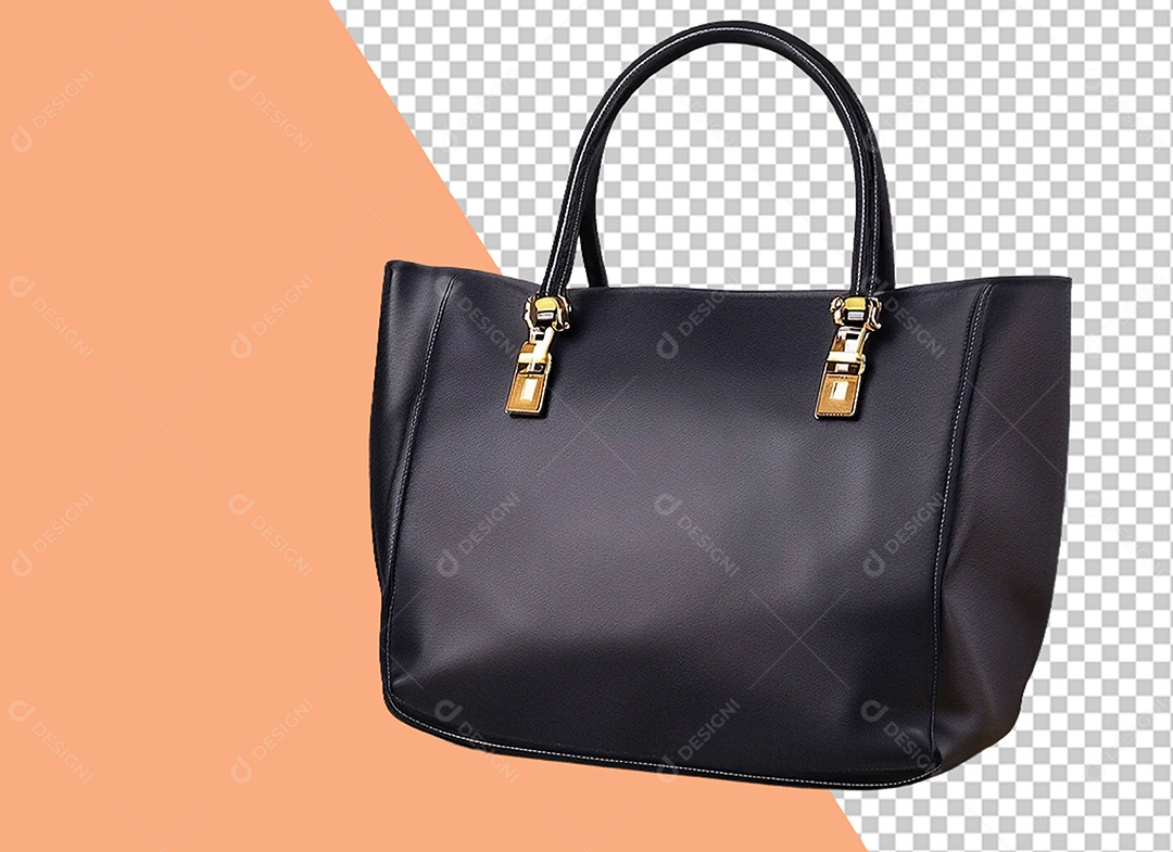 Bolsa Preta Elemento 3D para Composição PSD
