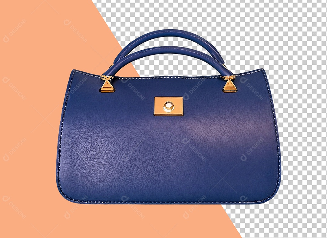 Bolsa Azul Elemento 3D para Composição PSD