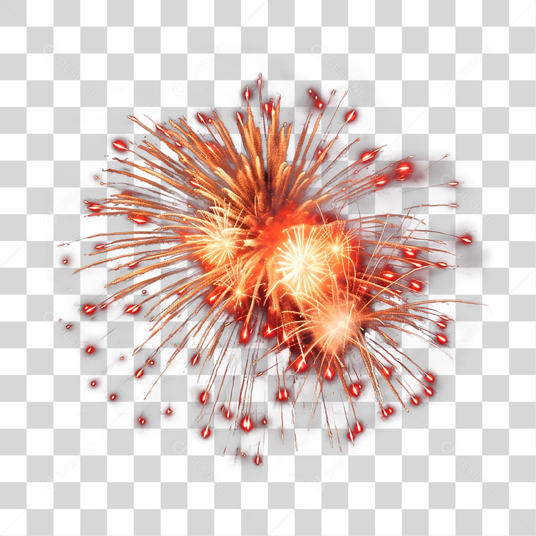 Explosão Fogos de Artifícios PNG Transparente
