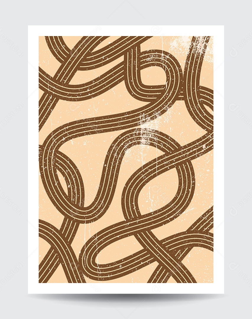 Background de Linhas Retrô Ilustração Vetor EPS