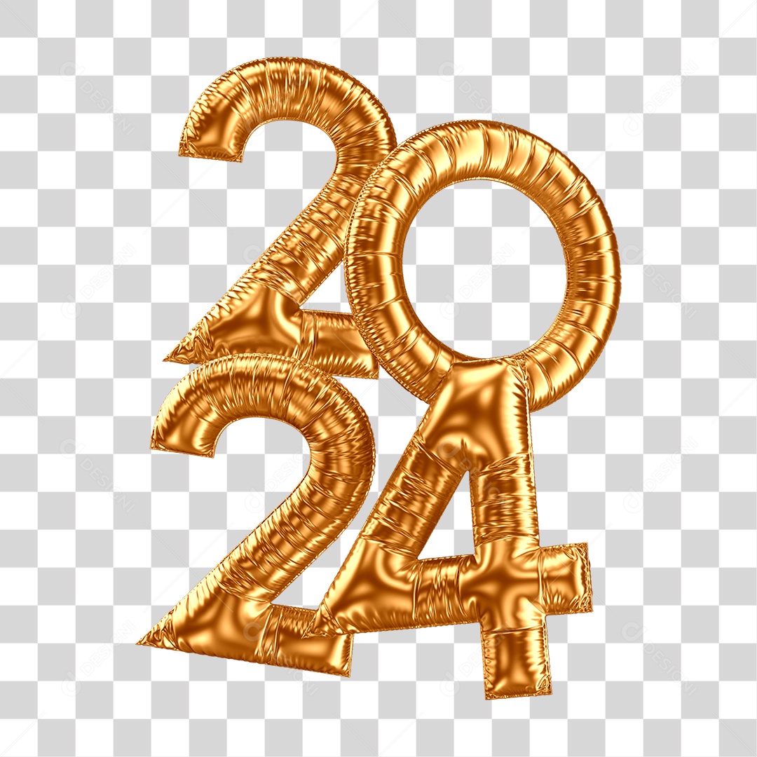 Balões 2024 PNG Transparente