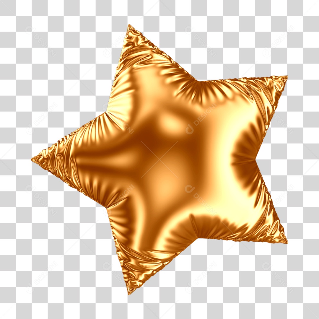Balão Estrela Decoração PNG Transparente