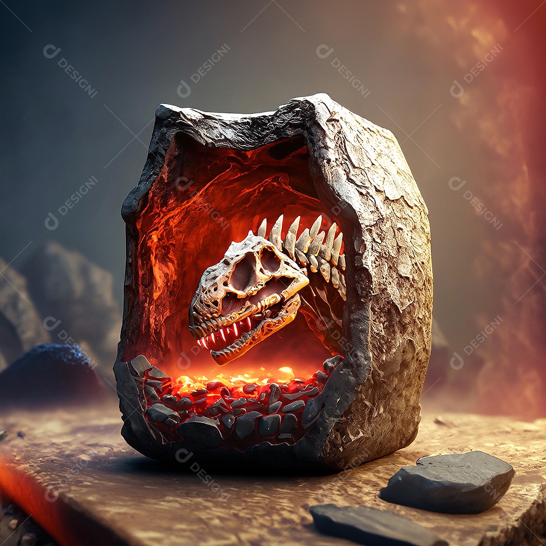 Caixa de Crânio Dinossauro