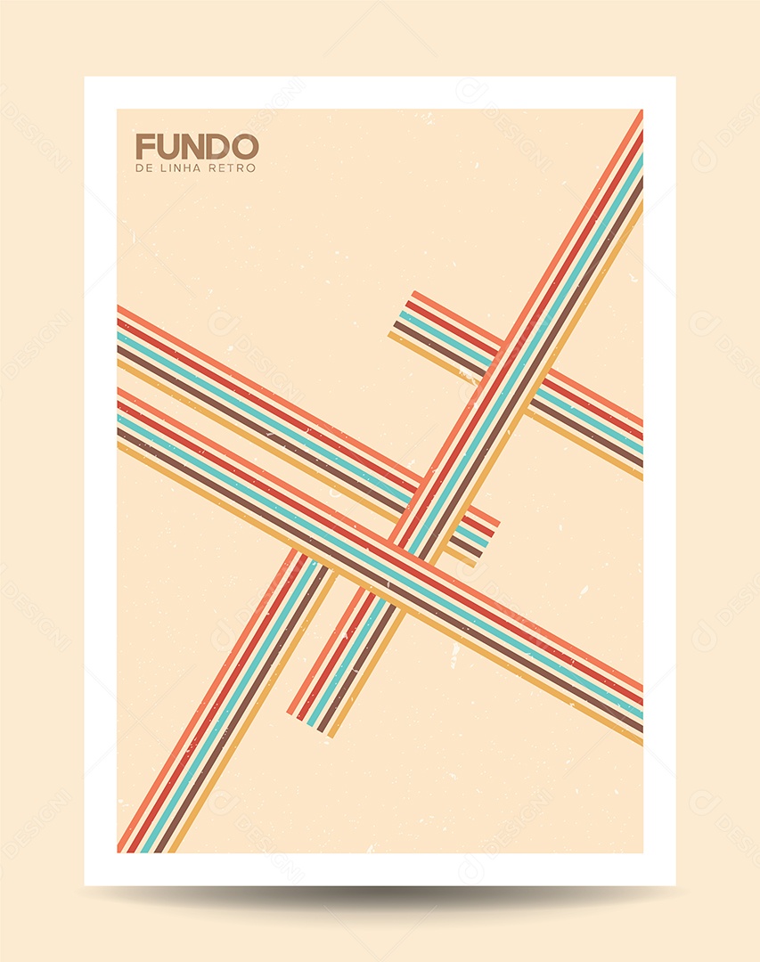 Background de Linha Retrô Ilustração Vetor EPS