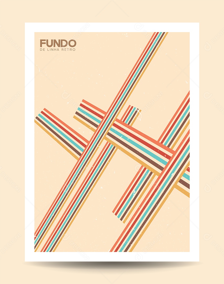 Background de Linha Retrô Ilustração Vetor EPS