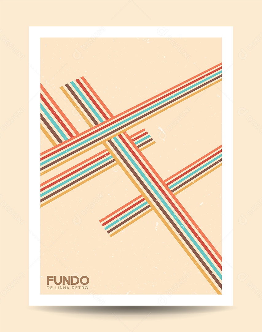 Background de Linha Retrô Ilustração Vetor EPS