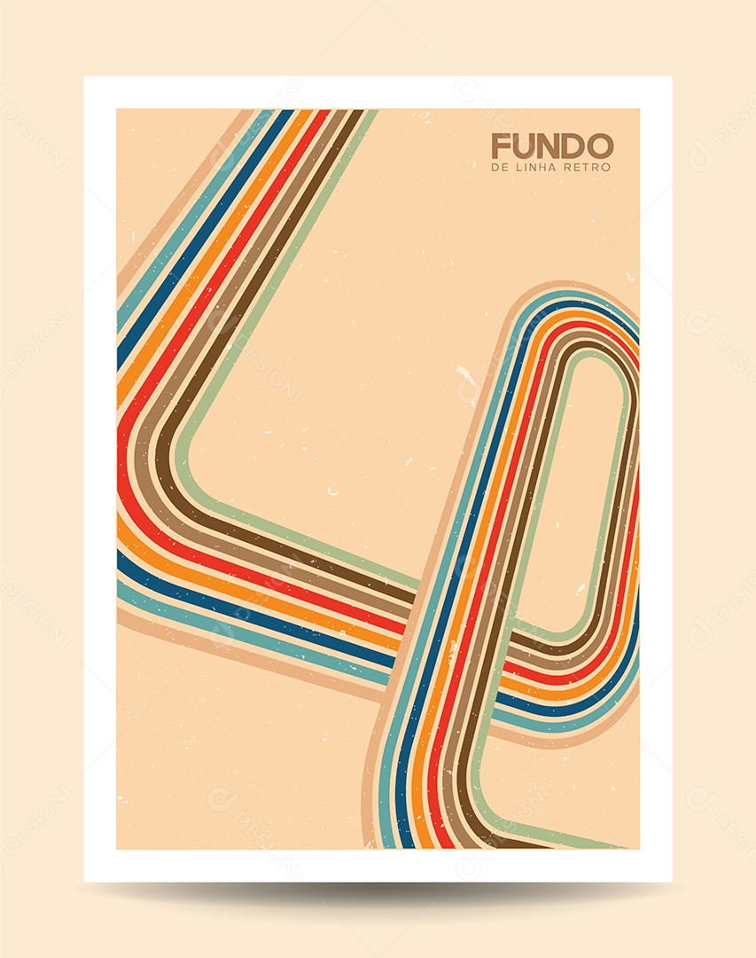 Background de Linha Retrô Ilustração Vetor EPS