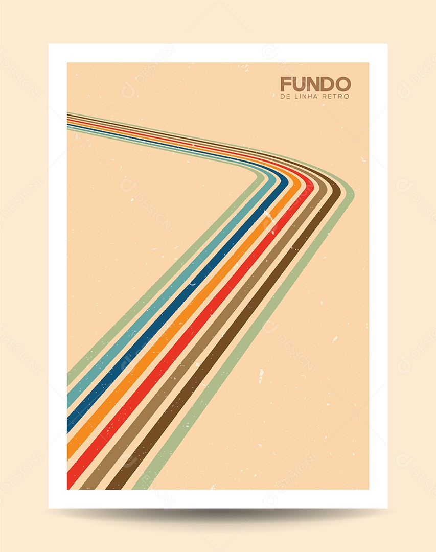 Background de Linha Retrô Ilustração Vetor EPS