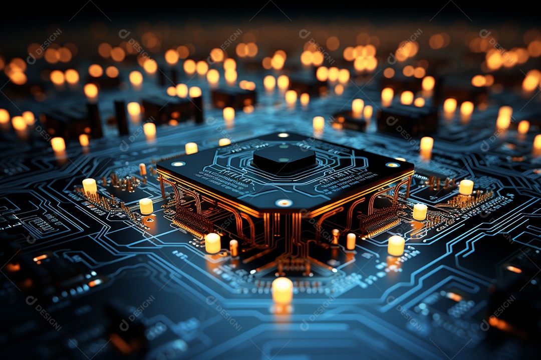 Fundo de circuito de ilustração 2D