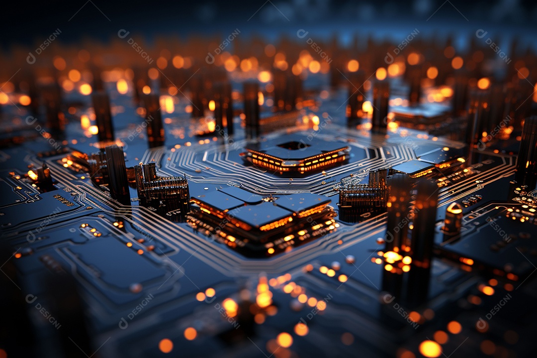 Fundo de circuito de ilustração 2D