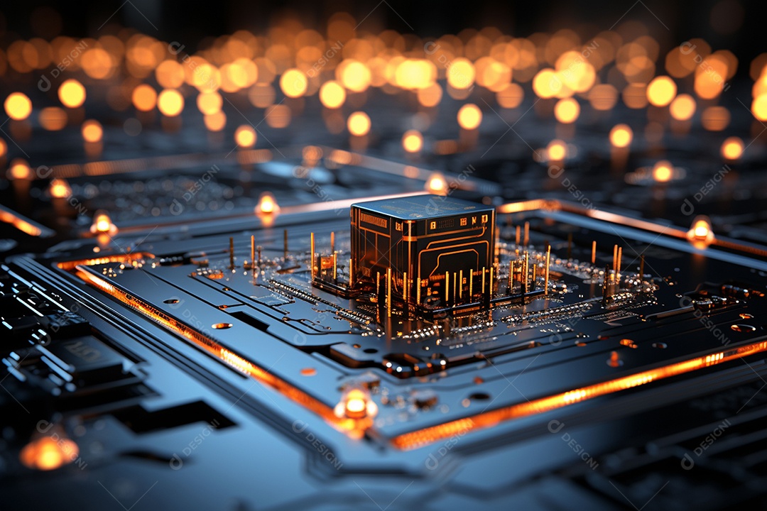 Fundo de circuito de ilustração 2D