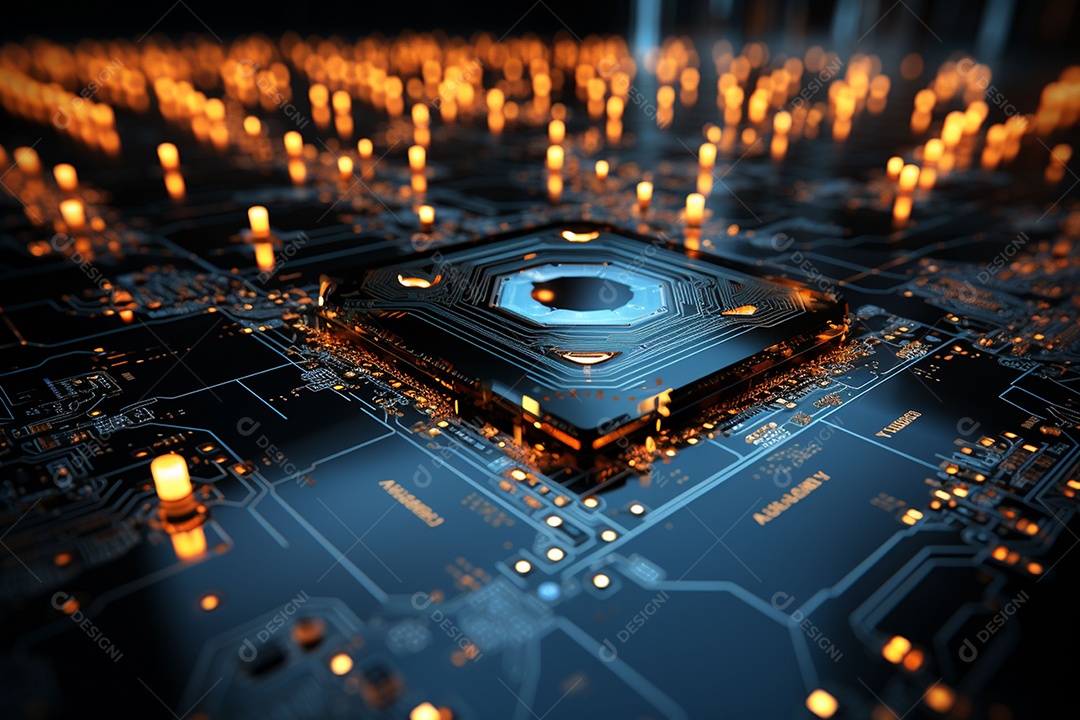 Fundo de circuito de ilustração 2D