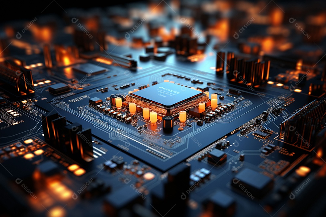 Fundo de circuito de ilustração 2D