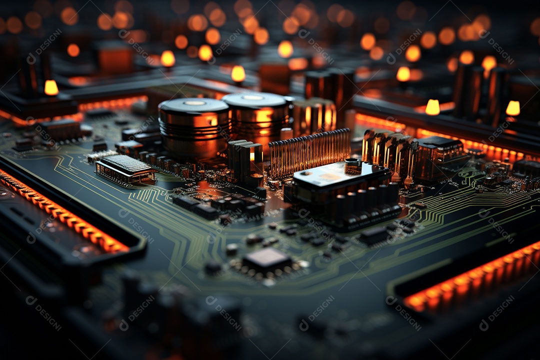 Fundo de circuito de ilustração 2D