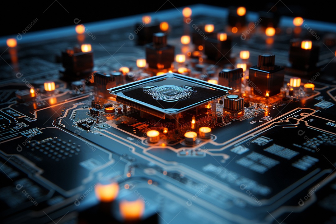 Fundo de circuito de ilustração 2D