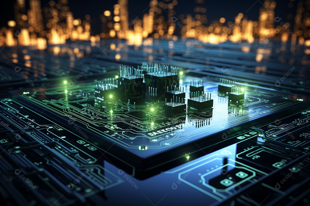 Fundo de circuito de ilustração 2D