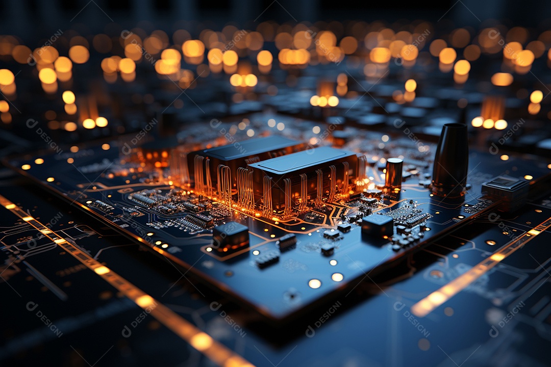 Fundo de circuito de ilustração 2D