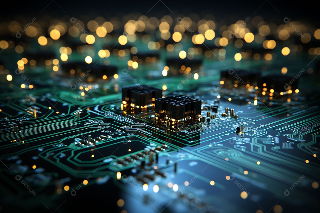 Fundo de circuito de ilustração 2D