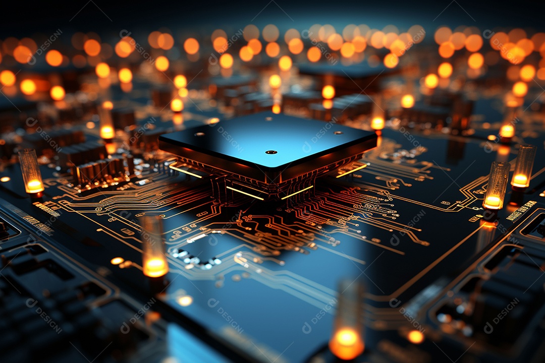 Fundo de circuito de ilustração 2D