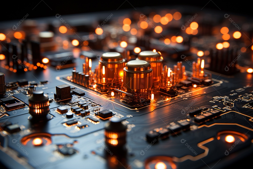 Fundo de circuito de ilustração 2D