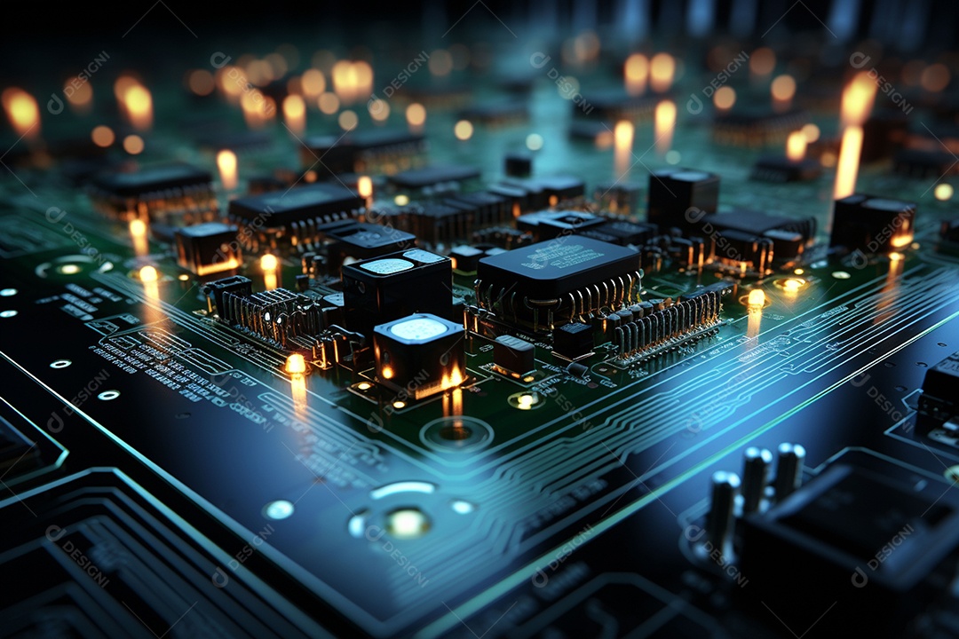 Fundo de circuito de ilustração 2D