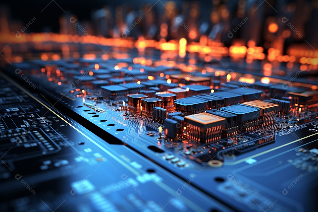 Fundo de circuito de ilustração 2D