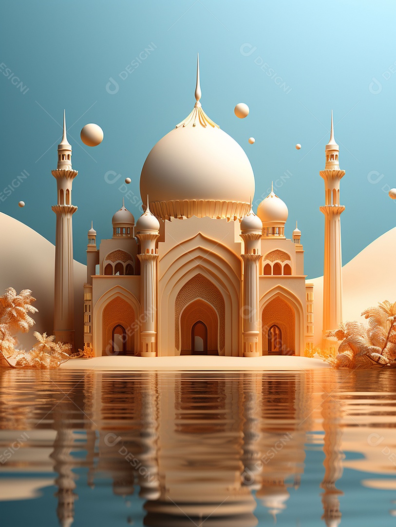 Bela mesquita islâmica