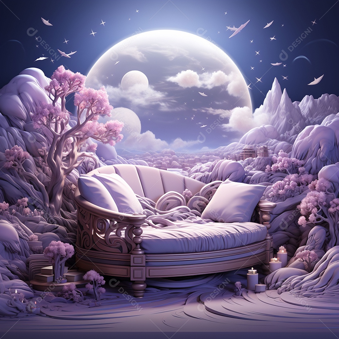 Ilustração isométrica 3D sono e descanso felizes