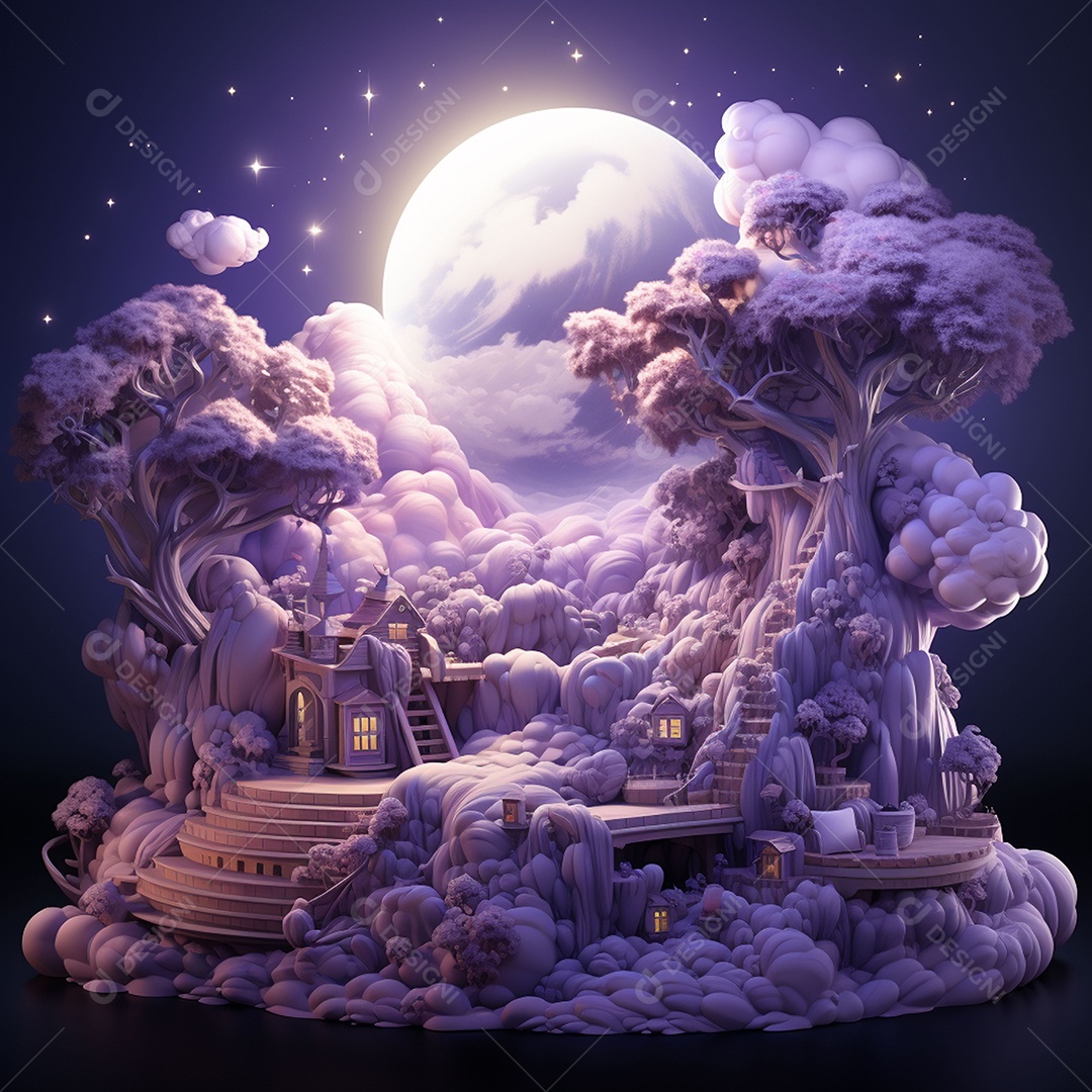 Ilustração isométrica 3D sono e descanso felizes