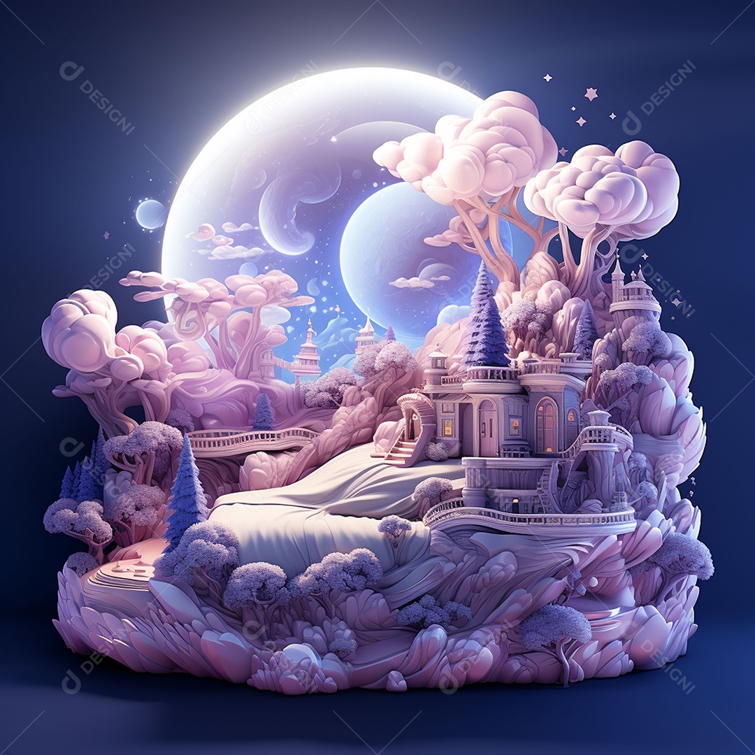 Ilustração isométrica 3D sono e descanso felizes