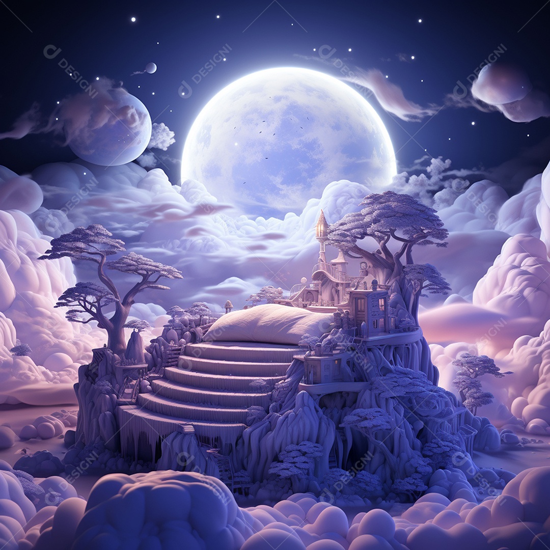 Ilustração isométrica 3D sono e descanso felizes