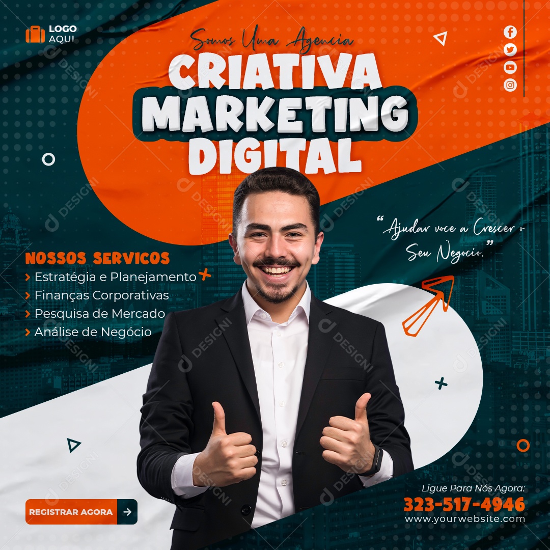Social Media Digital Marketing Agency PSD Editable