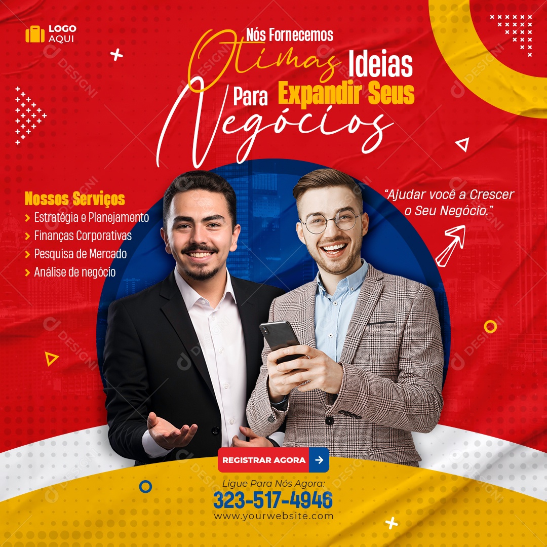 Nós Fornecemos Ótimas Ideias Seus Négocios Marketing Digital Social Media PSD Editável