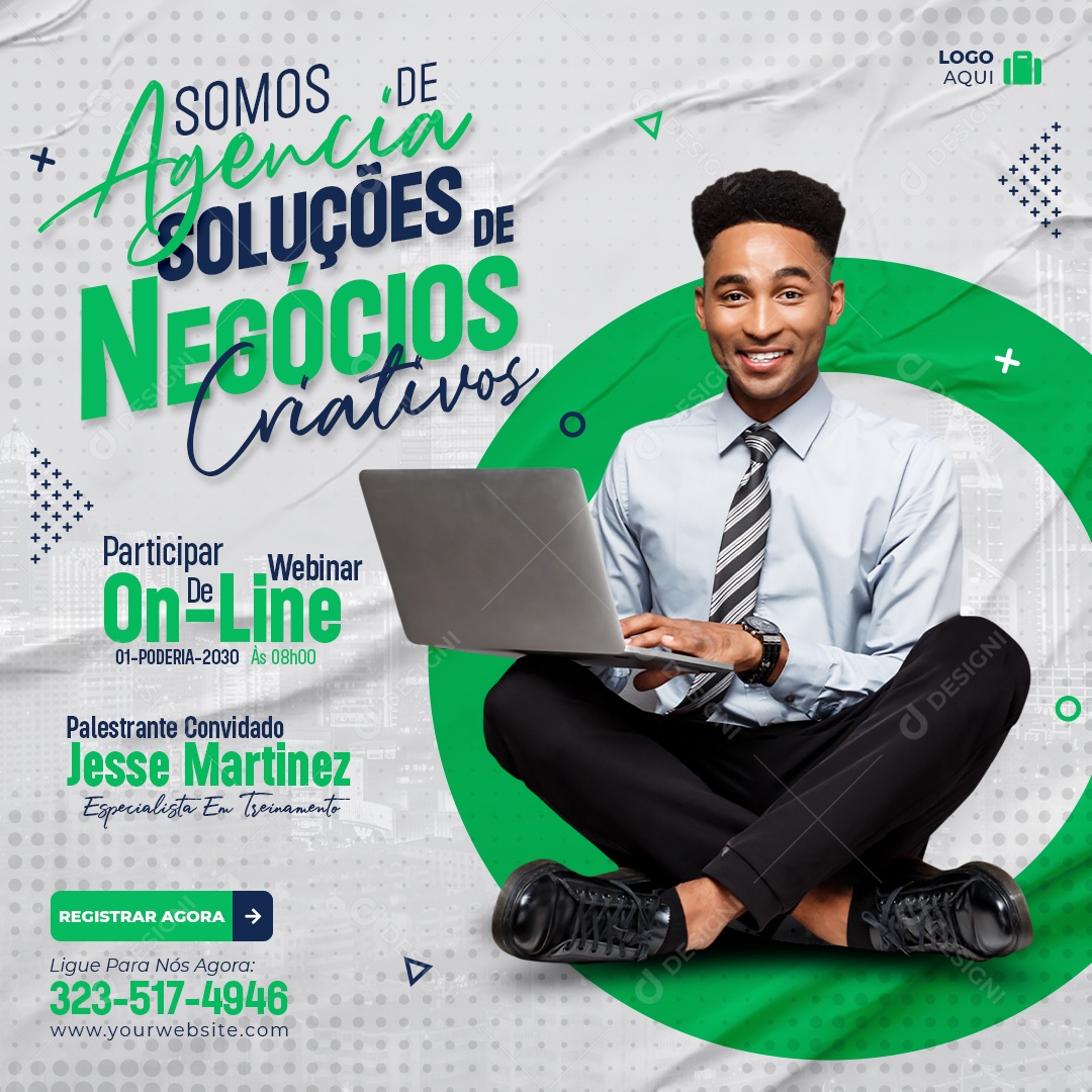 Somos De Agência Soluções De Negócios Social Media PSD Editável