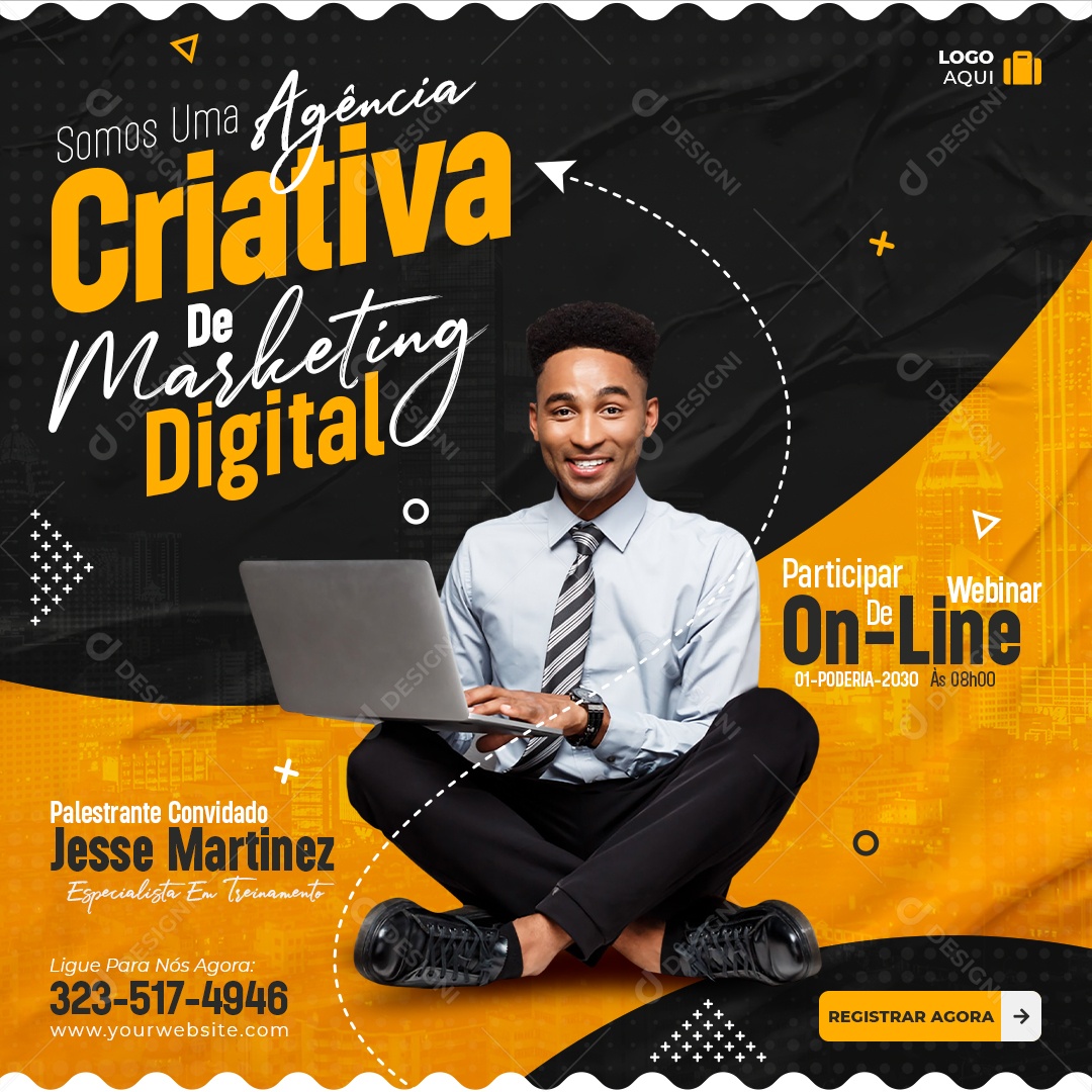 Somos Uma Agência Criativa De Marketing Digital Social Media PSD Editável