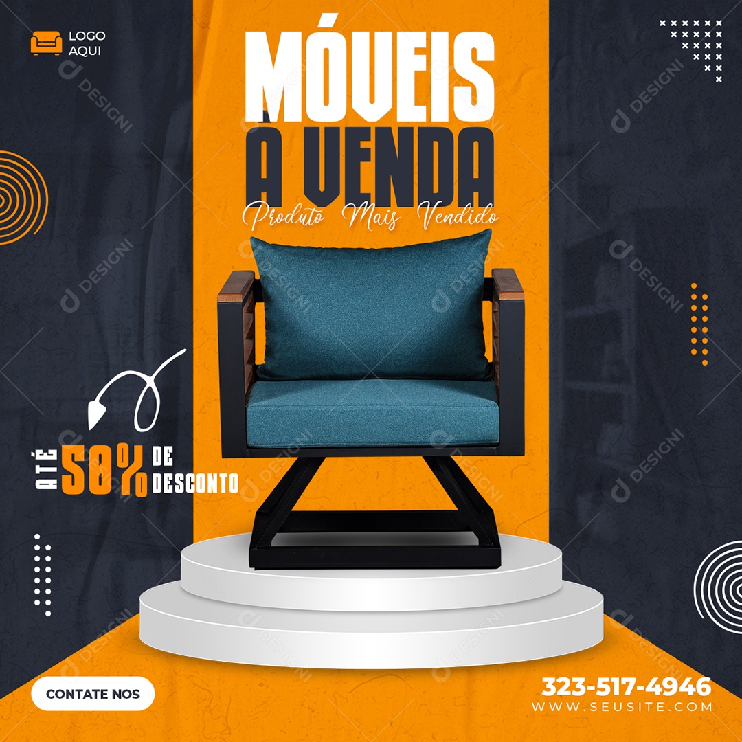 Social Media Móveis à Venda Produto Mais Vendido PSD Editável