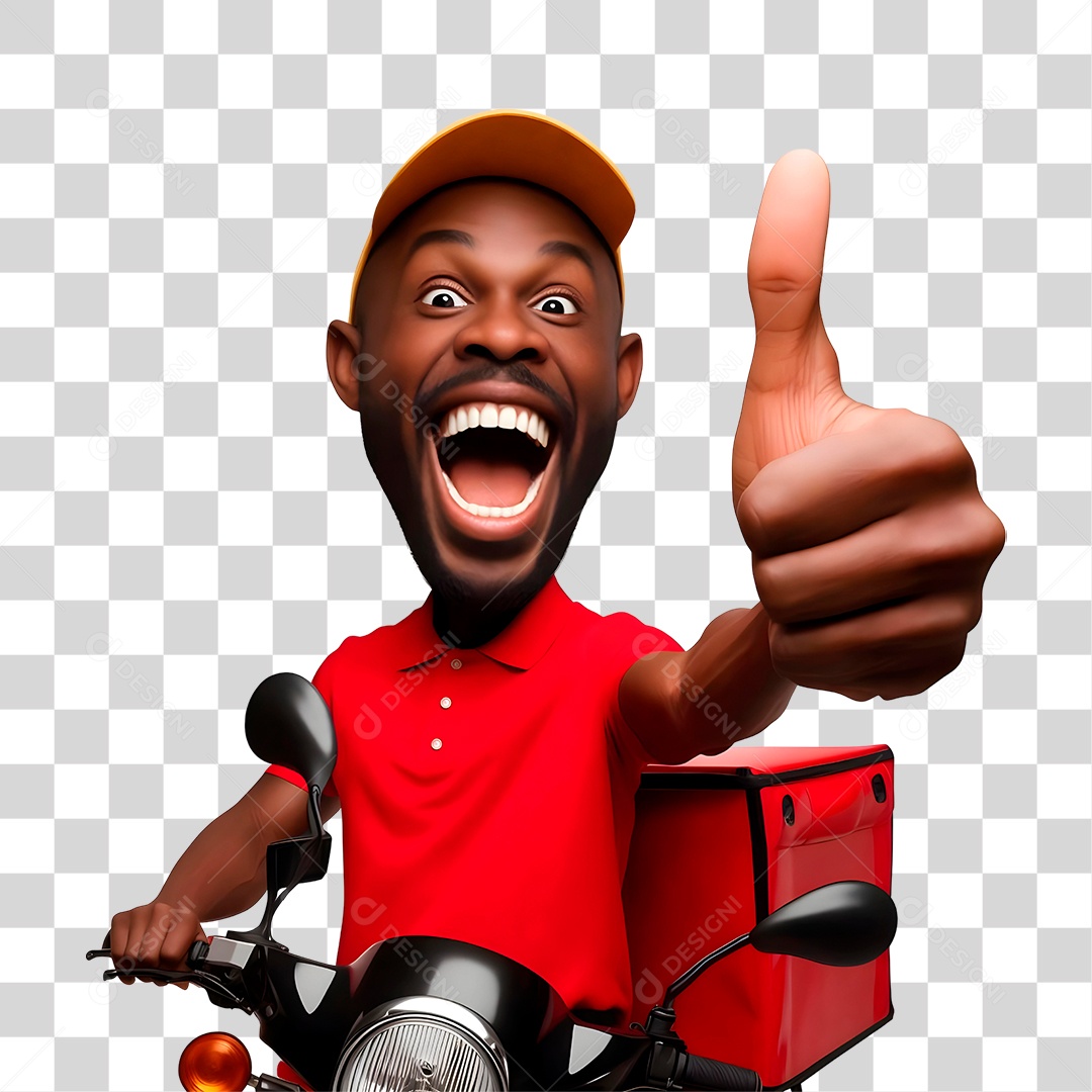 Entregador Motoboy Delivery PNG Transparente