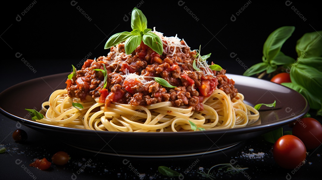 Delicioso macarrão espaguete a bolonhesa