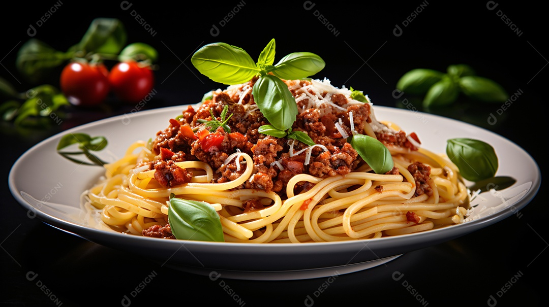 Delicioso macarrão espaguete a bolonhesa