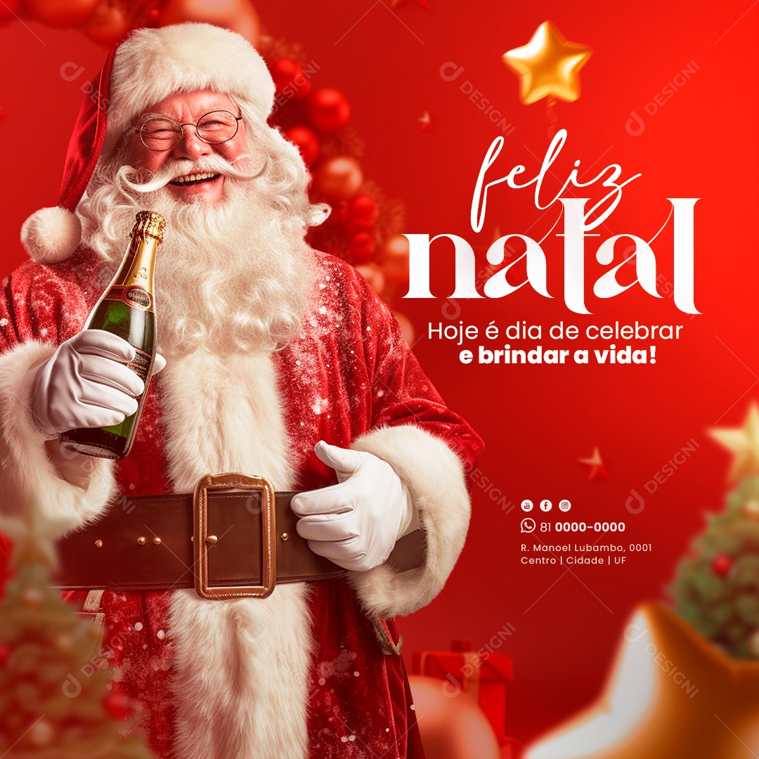 Social Media Hoje é Dia De Celebrar a Vida PSD Editável