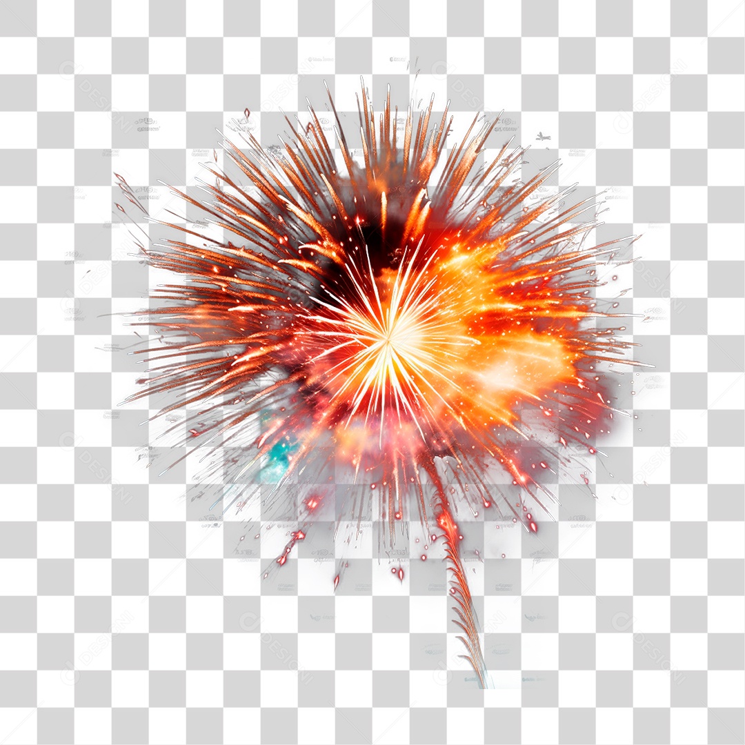 Explosão Fogos de Artifícios PNG Transparente