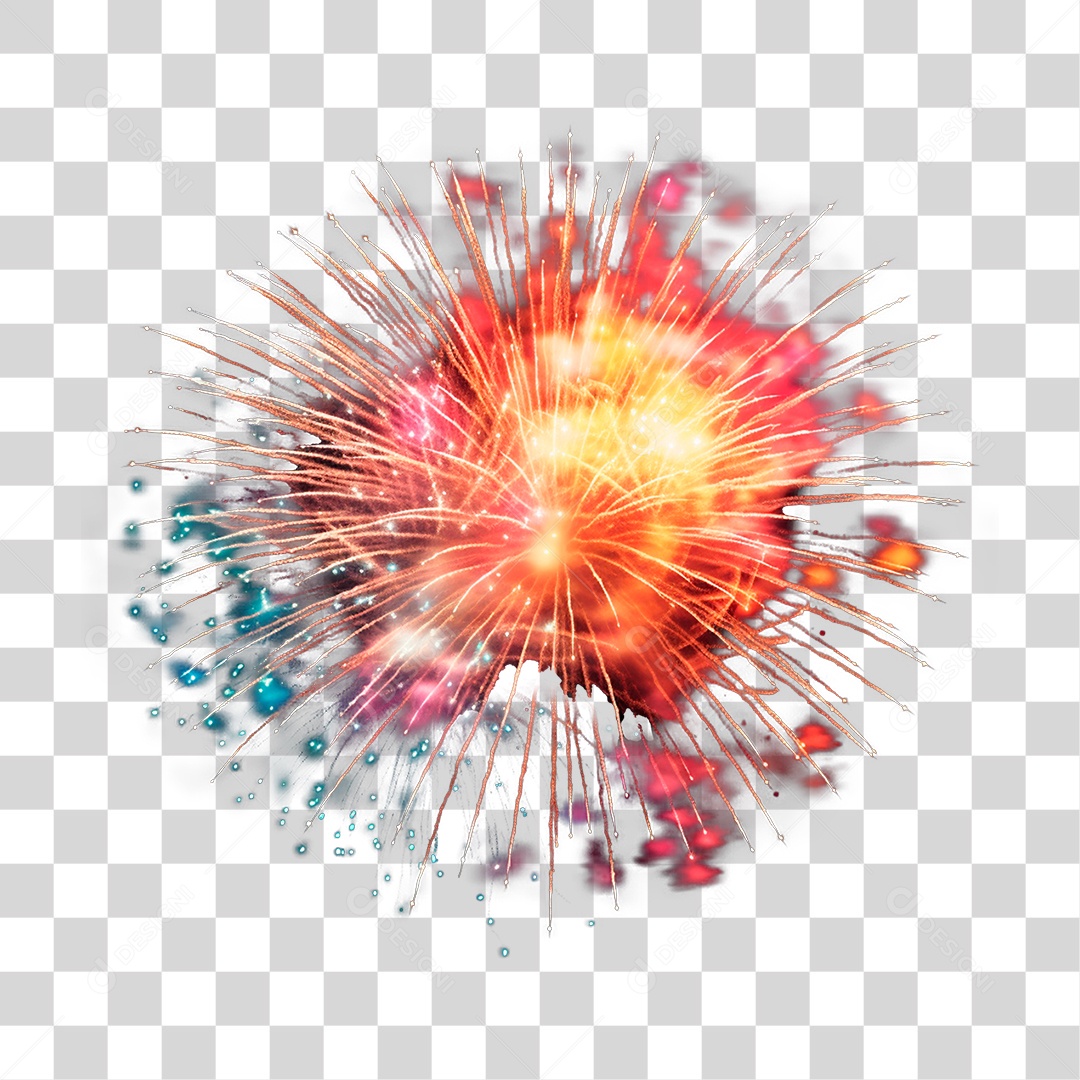 Explosão Fogos de Artifícios PNG Transparente