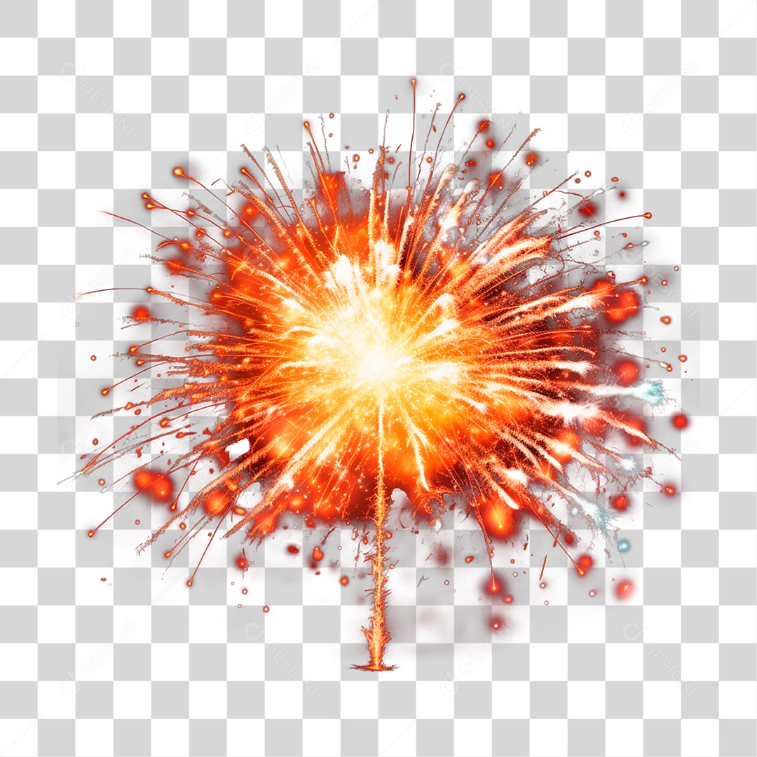 Explosão Fogos de Artifícios PNG Transparente