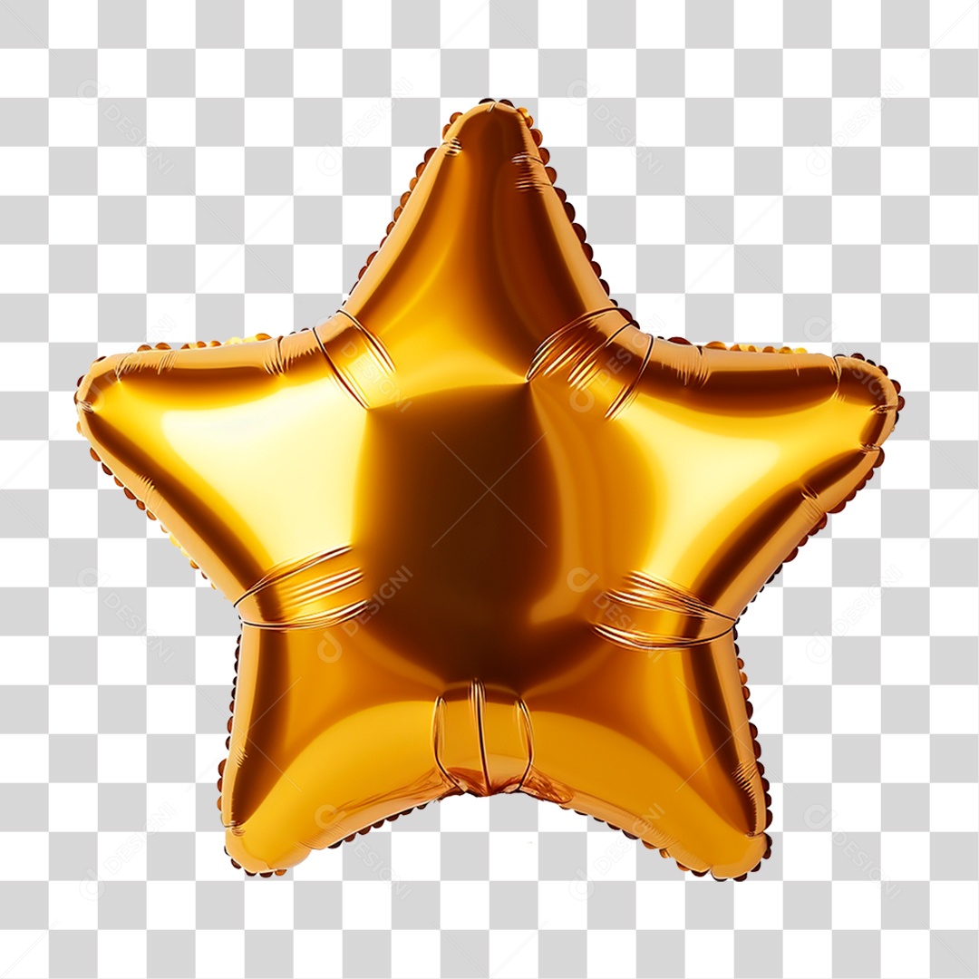 Balão de Ar em Formato de Estrela PNG Transparente