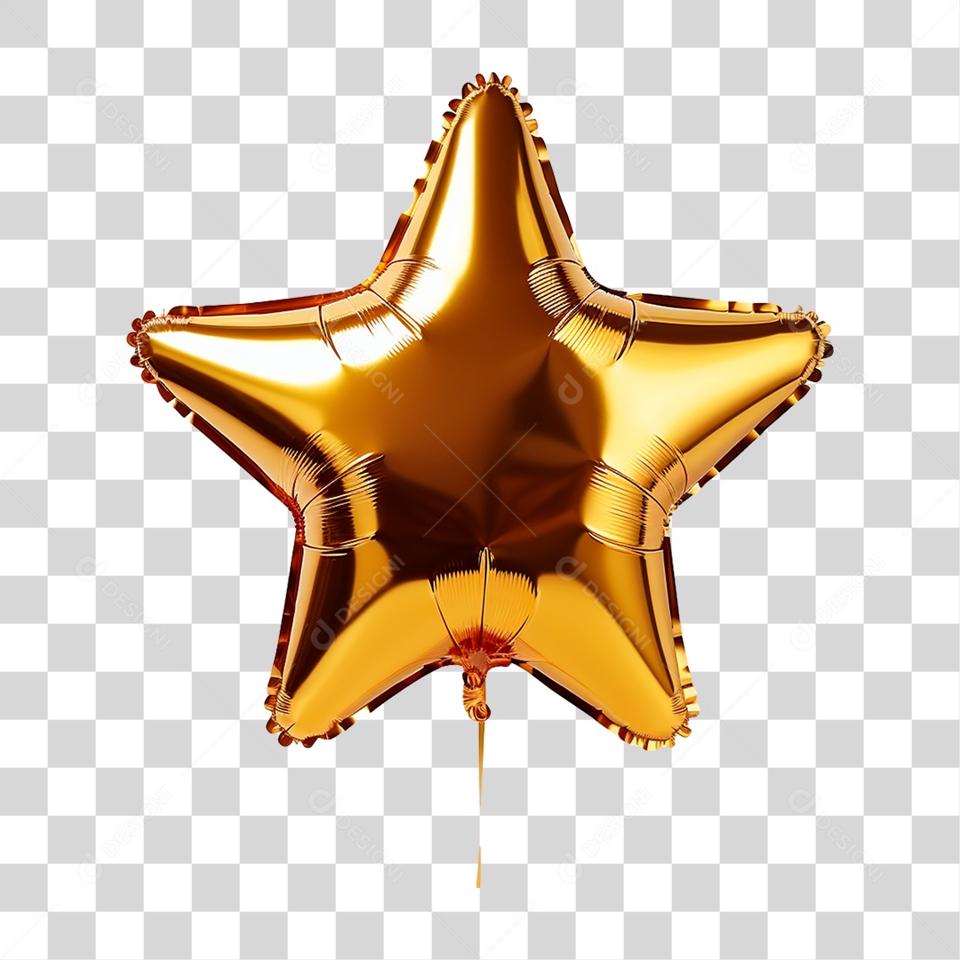 Balão de Ar em Formato de Estrela PNG Transparente