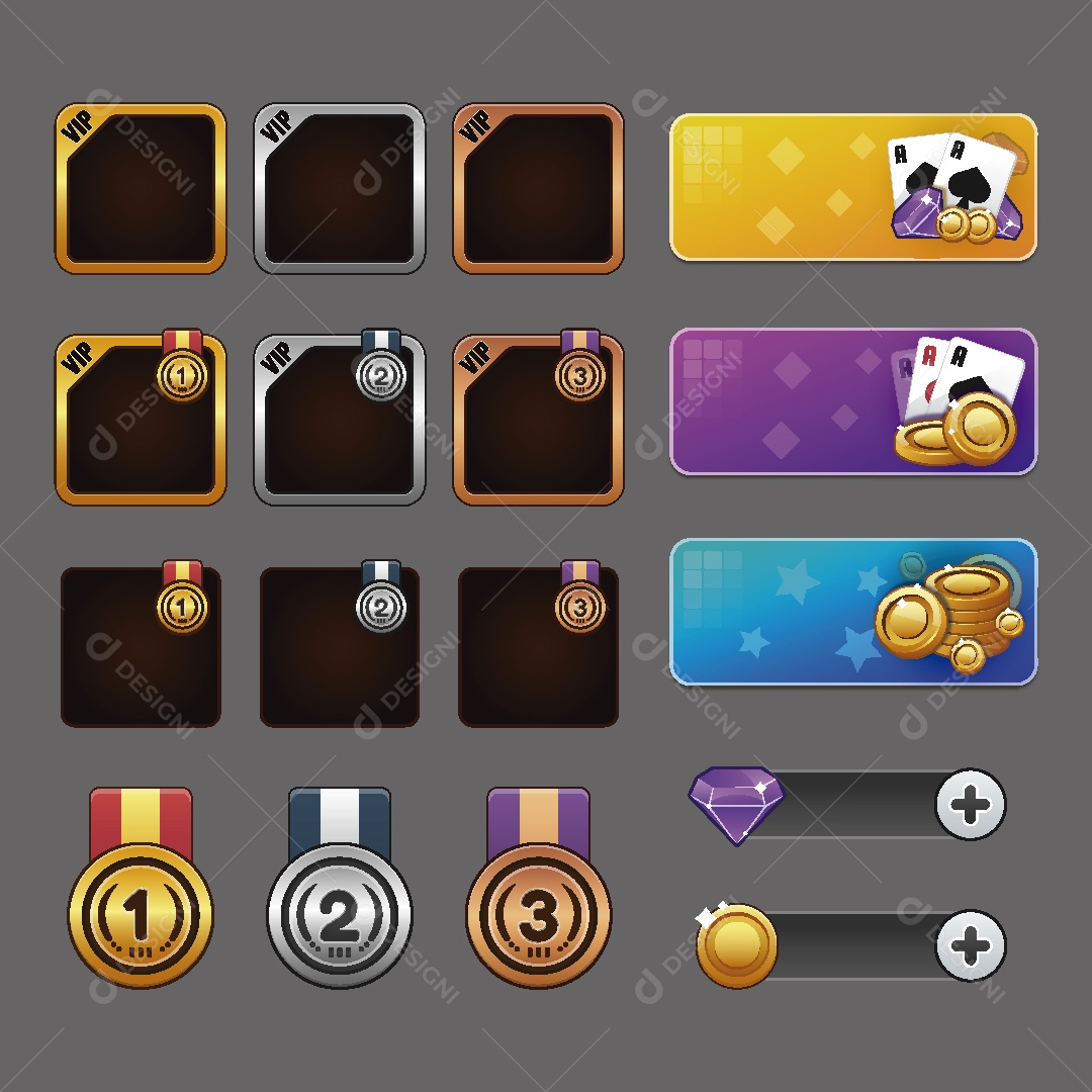 Ícones de Jogos de Cassino Ilustração Vetor EPS